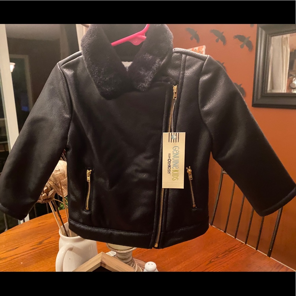 Toddler leather coat
